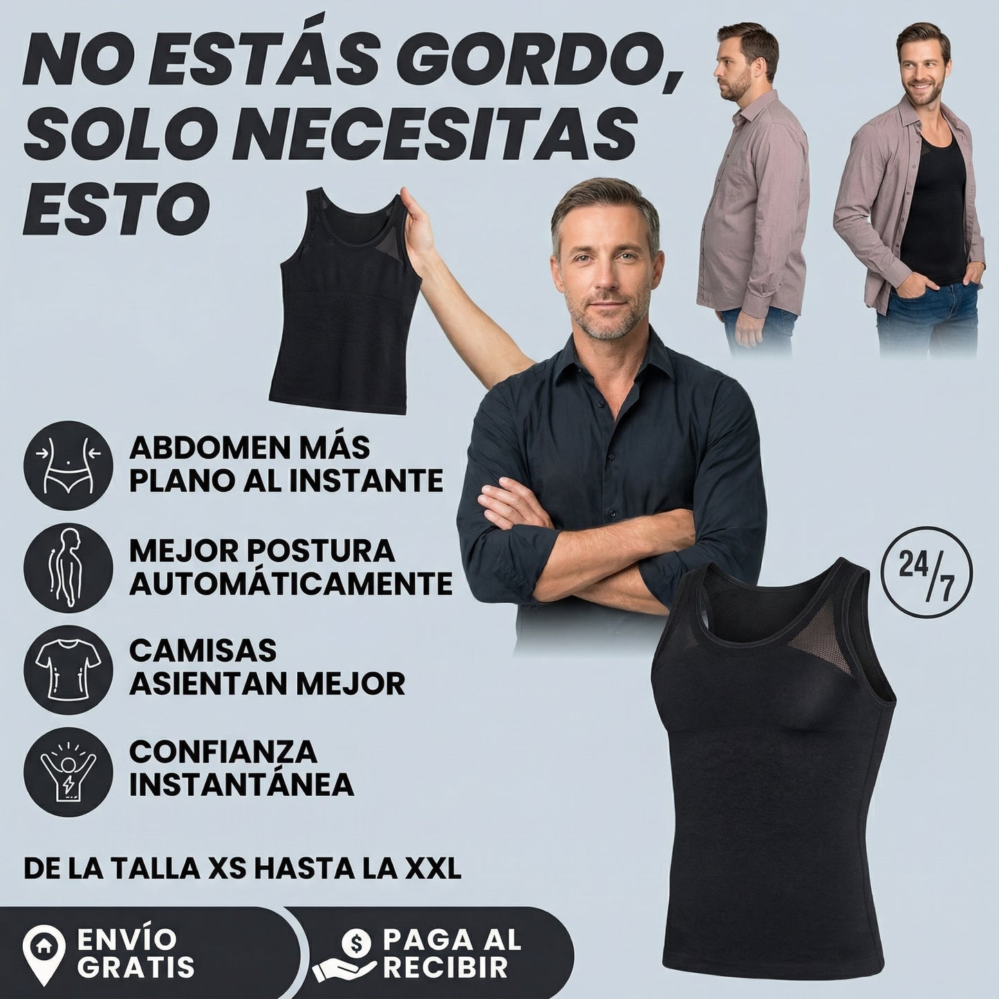 Camiseta moldeadora termica (PACK 6 UNIDADES)