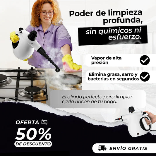 REDHUT: LIMPIADOR A VAPOR Y SANITIZADOR 50% DE DESCUENTO