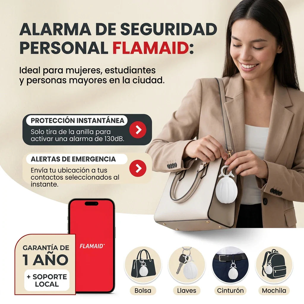 FlamAid – Dispositivo de Seguridad Personal con Alarma y GPS